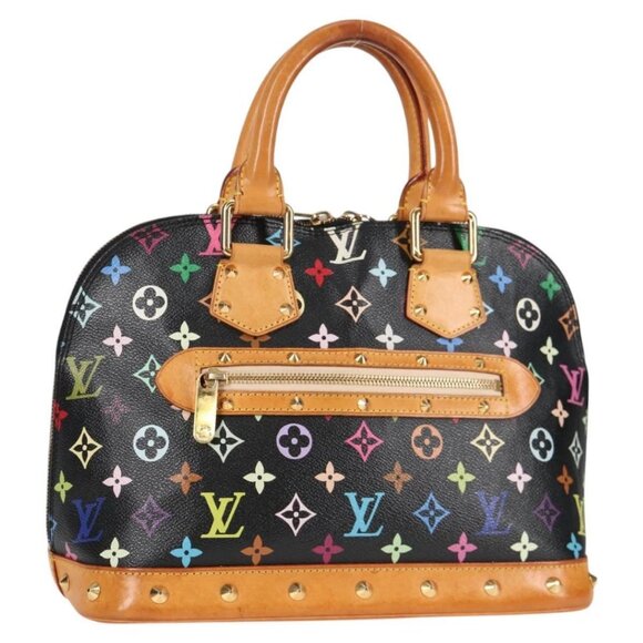 LOUIS VUITTON Monogram Multicolor Alma Hand Bag Black - Picture 1 of 16